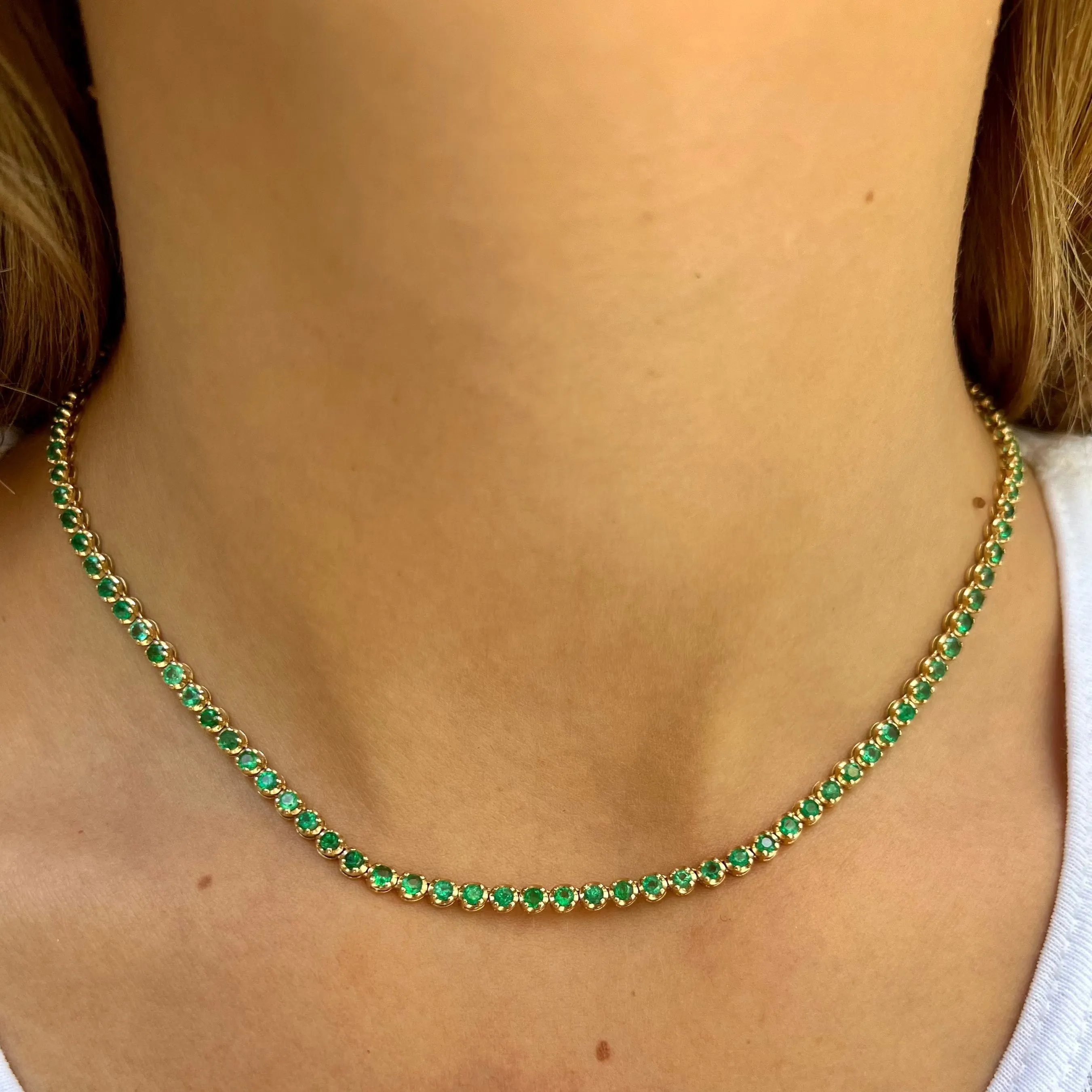 Classic Precious Stone Tennis Necklace