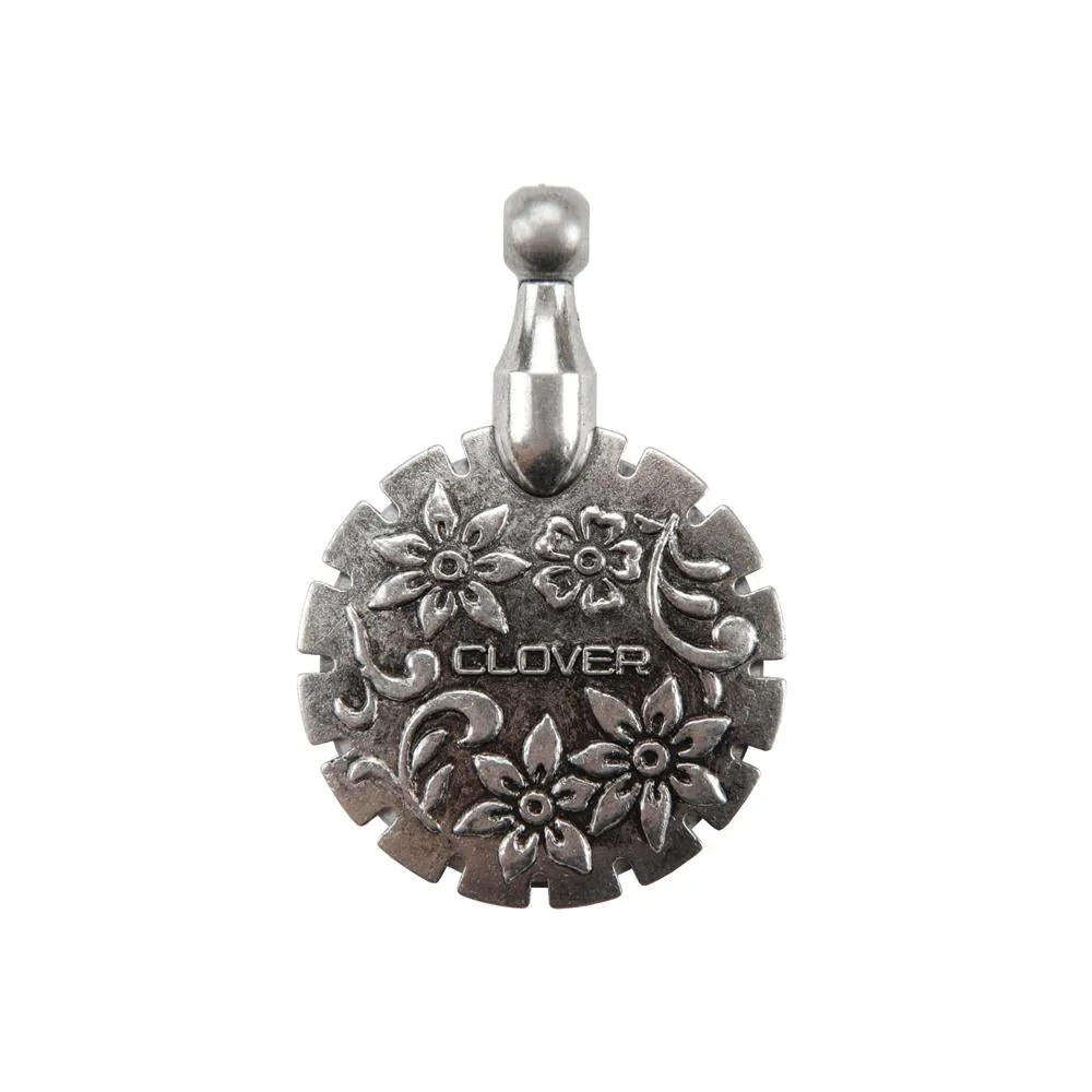 Clover Thread Cutter Pendant - Antique Silver