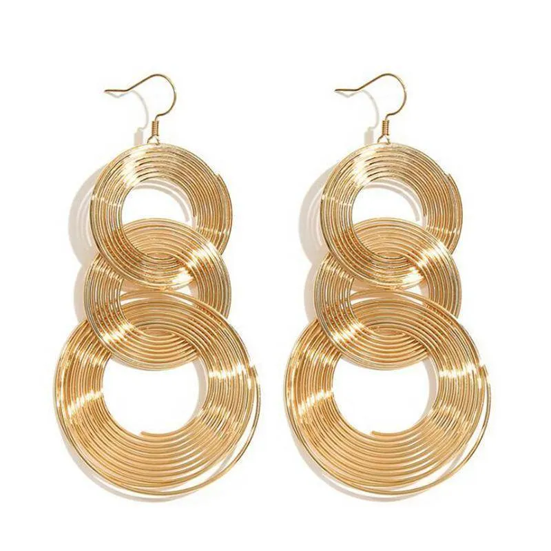 Coiled Wire Fashion Earrings in Silver or Gold for Women