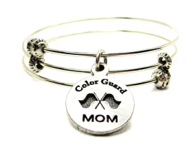 Color Guard Mom Triple Style Expandable Bangle Bracelet