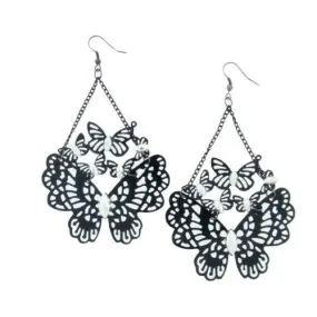 Crystal Butterfly Chandelier Earrings