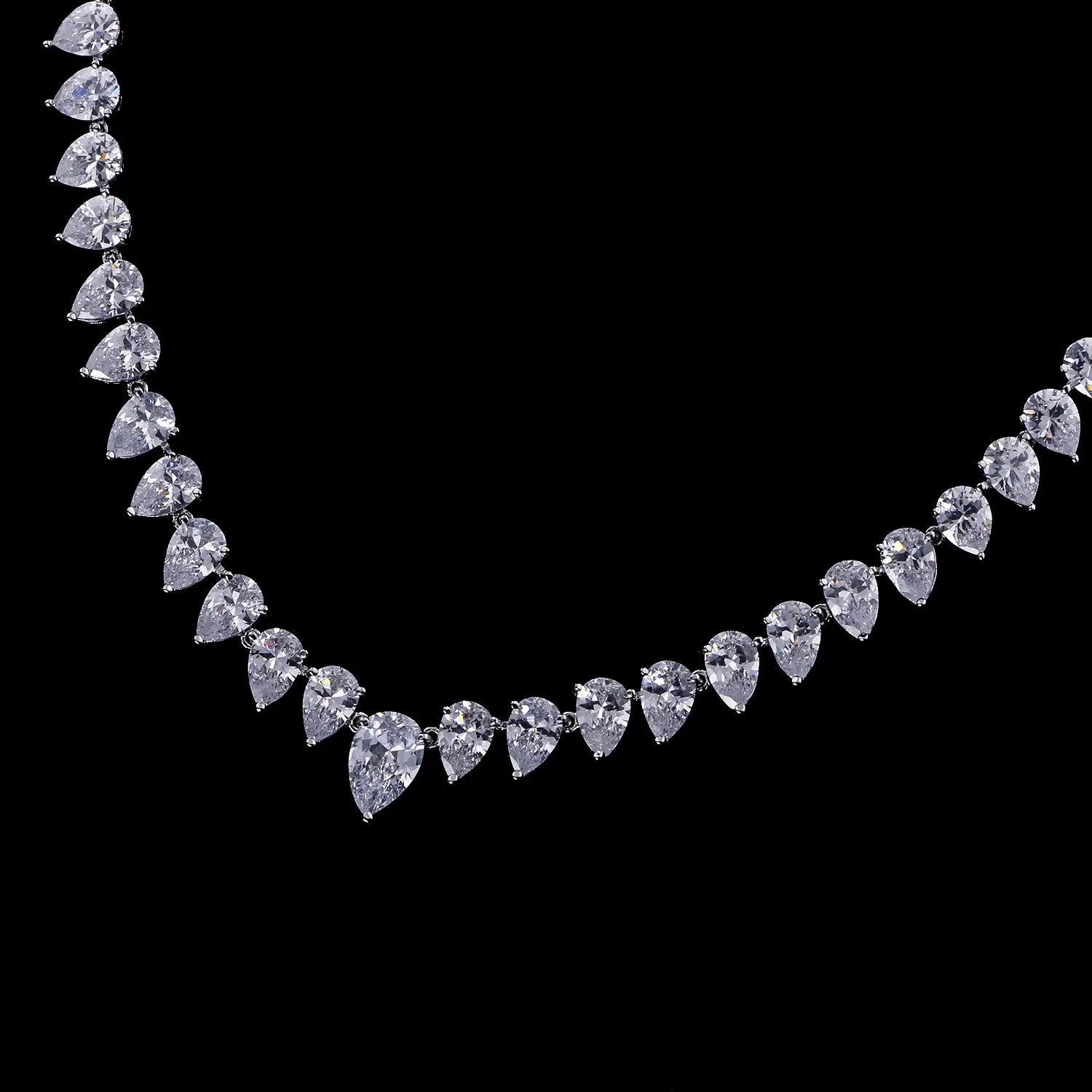 Cubic zirconia bride wedding necklace earring set  CN10271