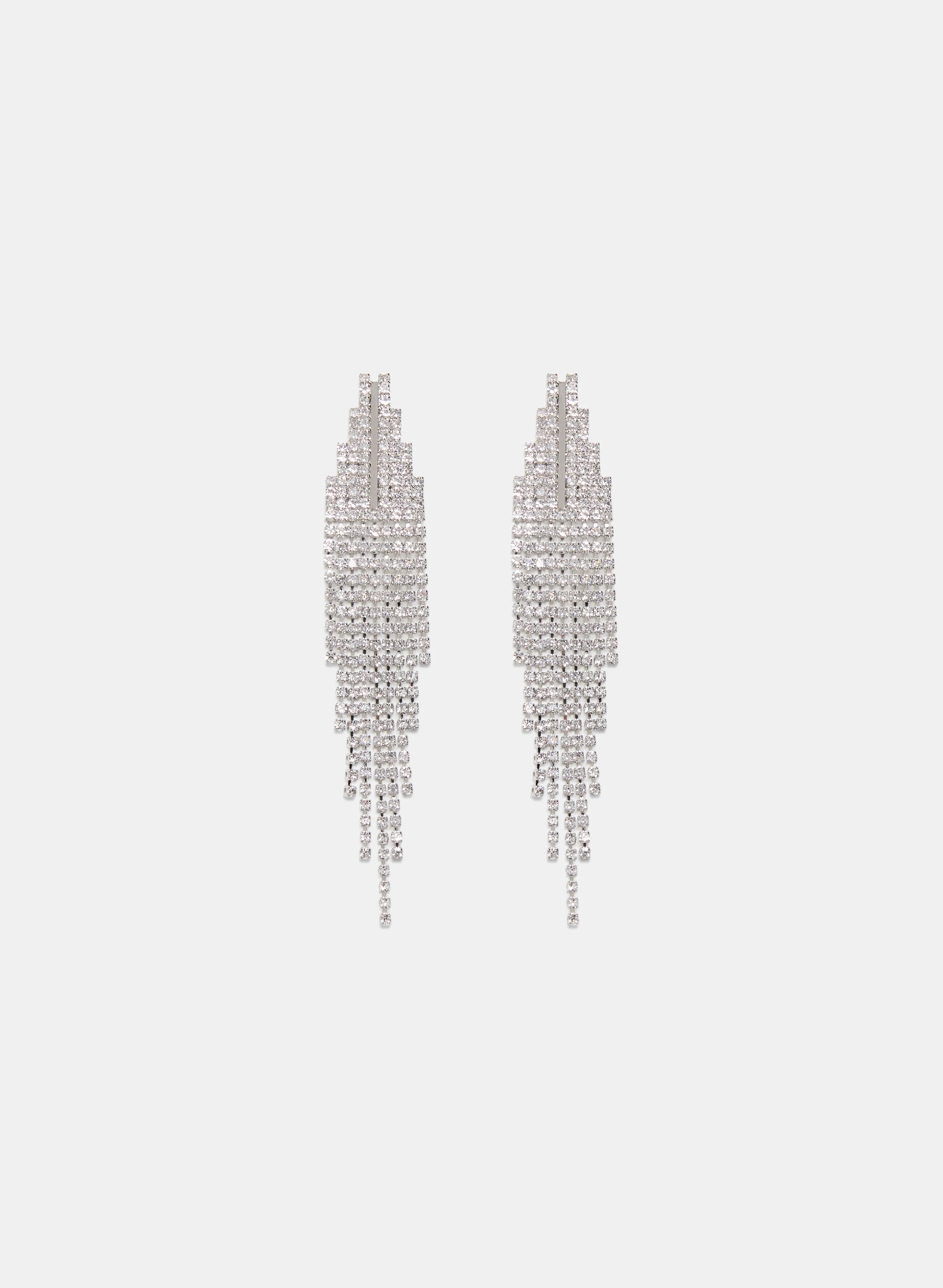 Cubic Zirconia Chandelier Earrings