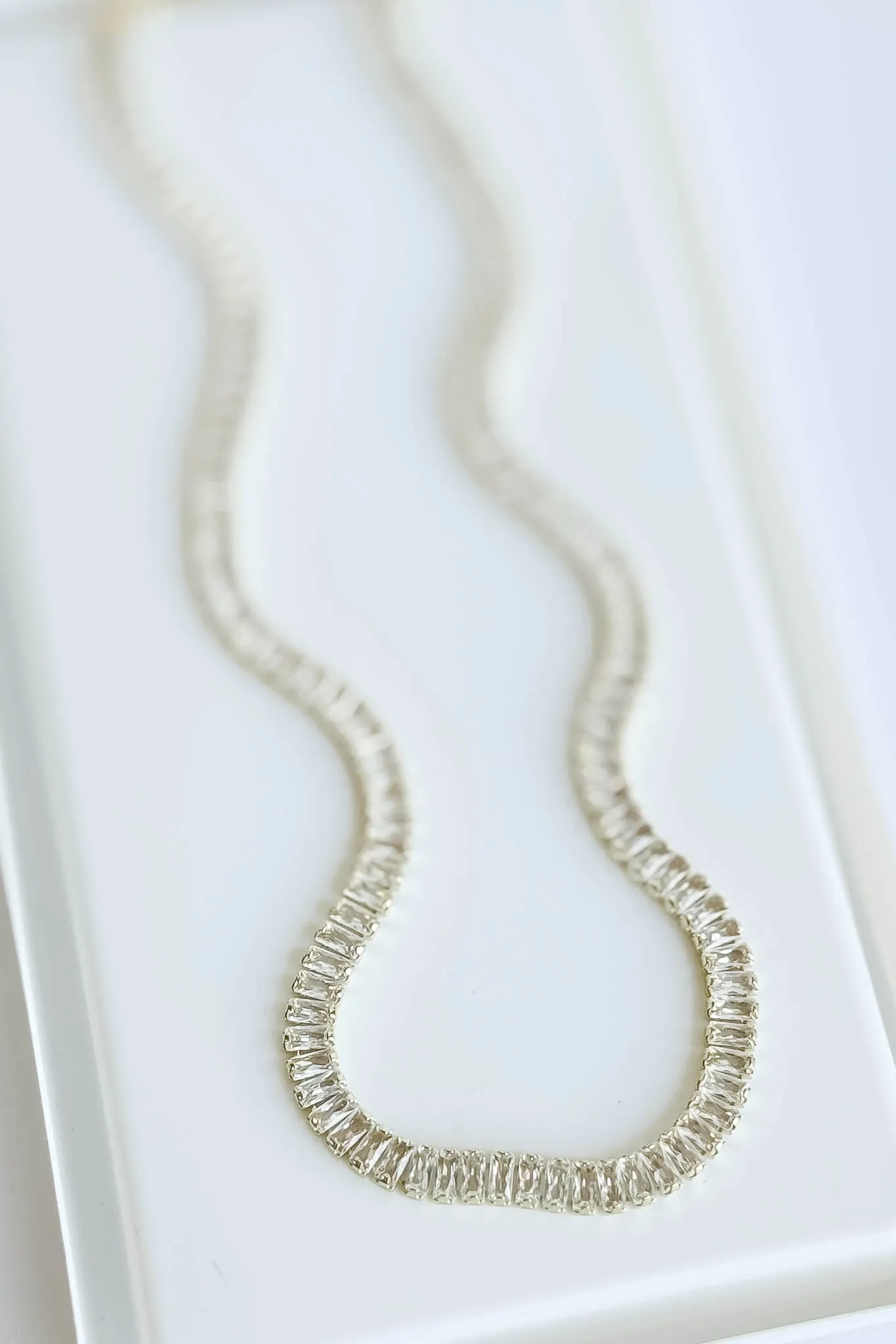 CZ Gold  Tennis Chain Necklace