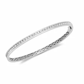 DIAMOND 1.00CT CHANNEL SETTING BANGLE IN 9K WHITE GOLD