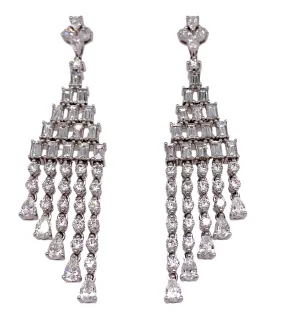 Diamond Chandelier Earrings 7.14ctw