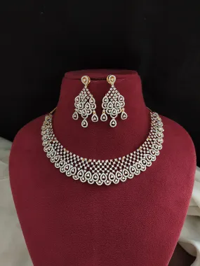 Diamond Finish Zircon Necklace Set