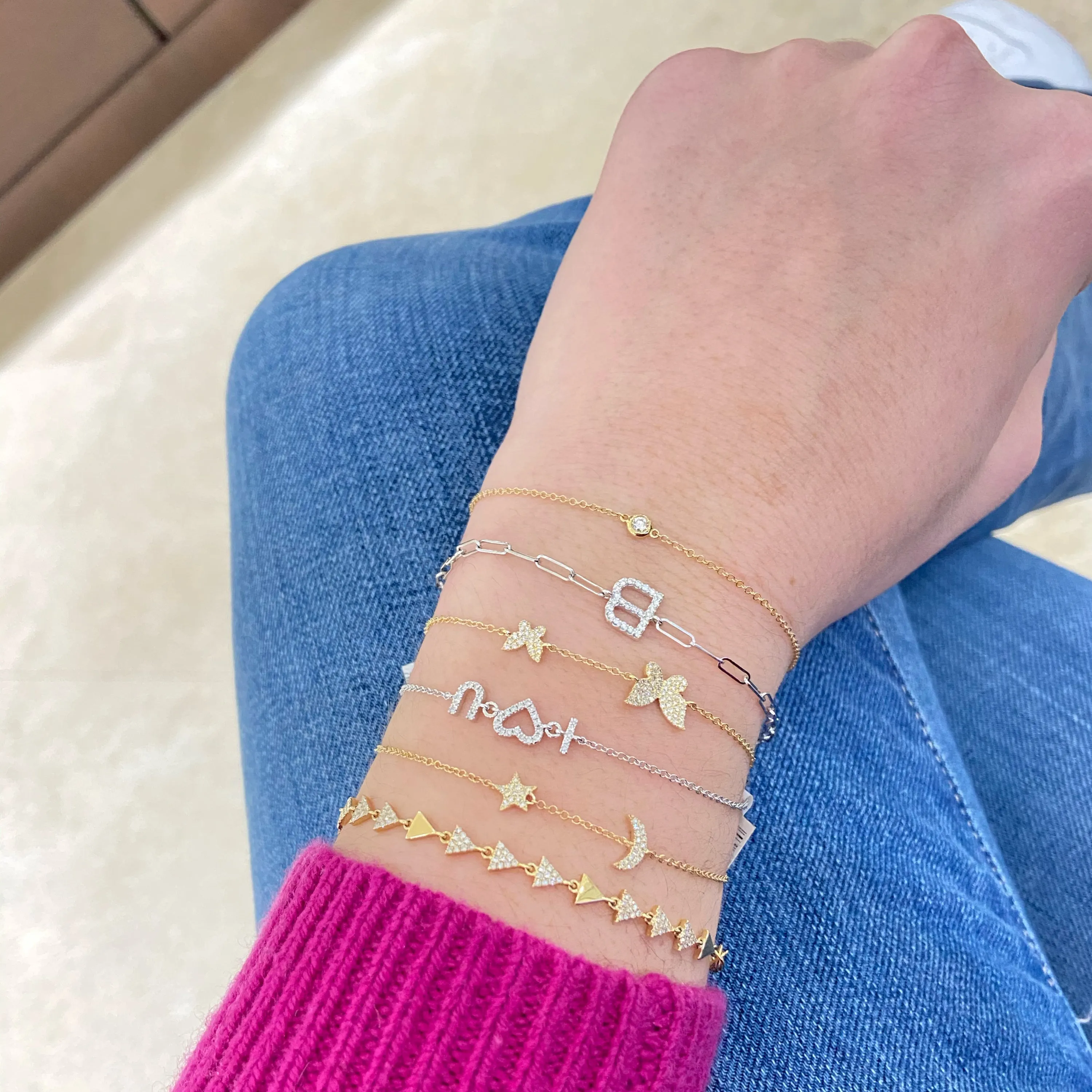 Diamond “I <3 You” Bracelet