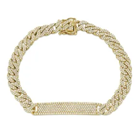 Diamond Pave Link Bracelet