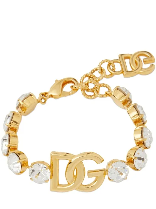 Dolce&amp;Gabbana   DG crystal chain bracelet 