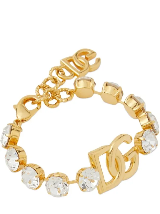 Dolce&amp;Gabbana   DG crystal chain bracelet 