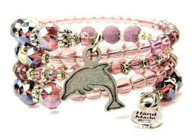 Dolphin Silhouette Multi Wrap Bracelet