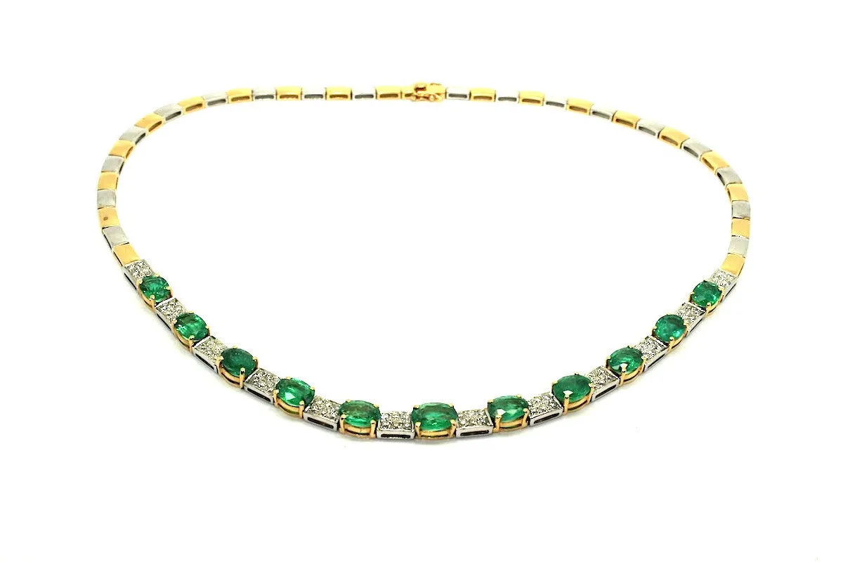 Emerald Diamond Necklace Ad No.0650