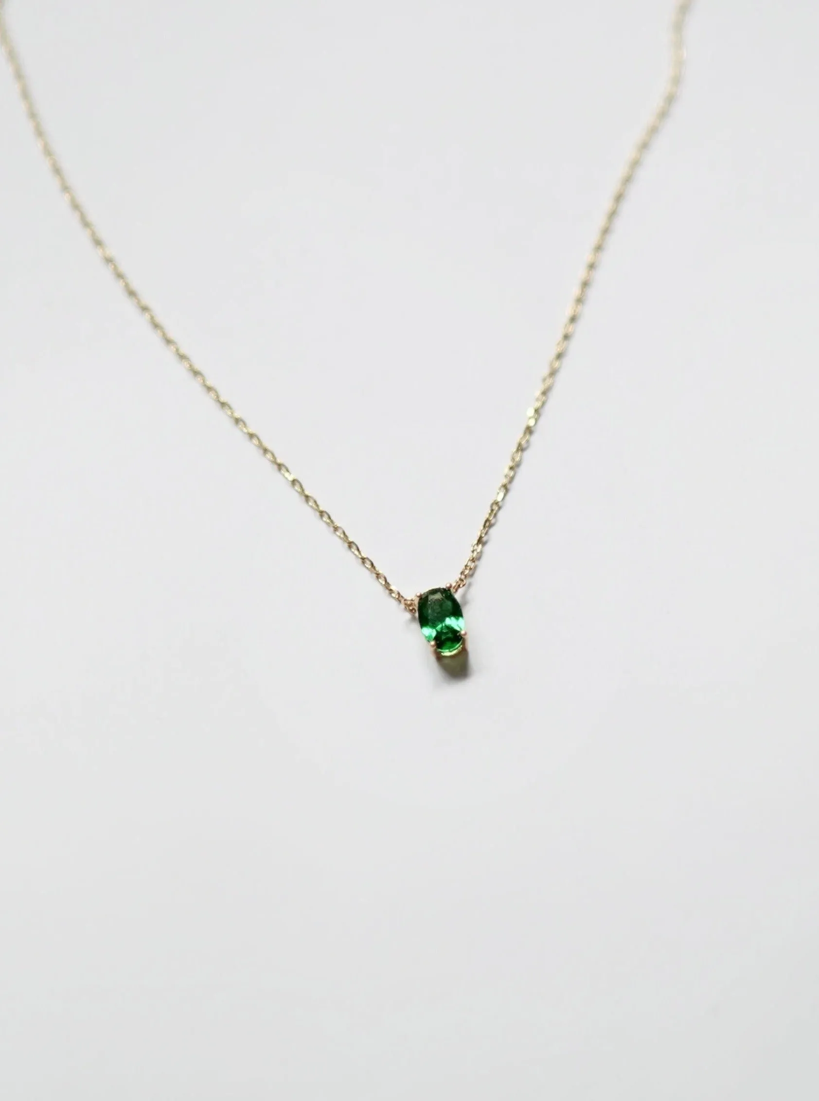 Emerald Solitaire Pendant