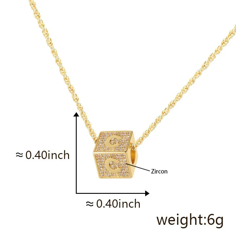 Fashion Jewelry 26 English Letter Necklace Pendant