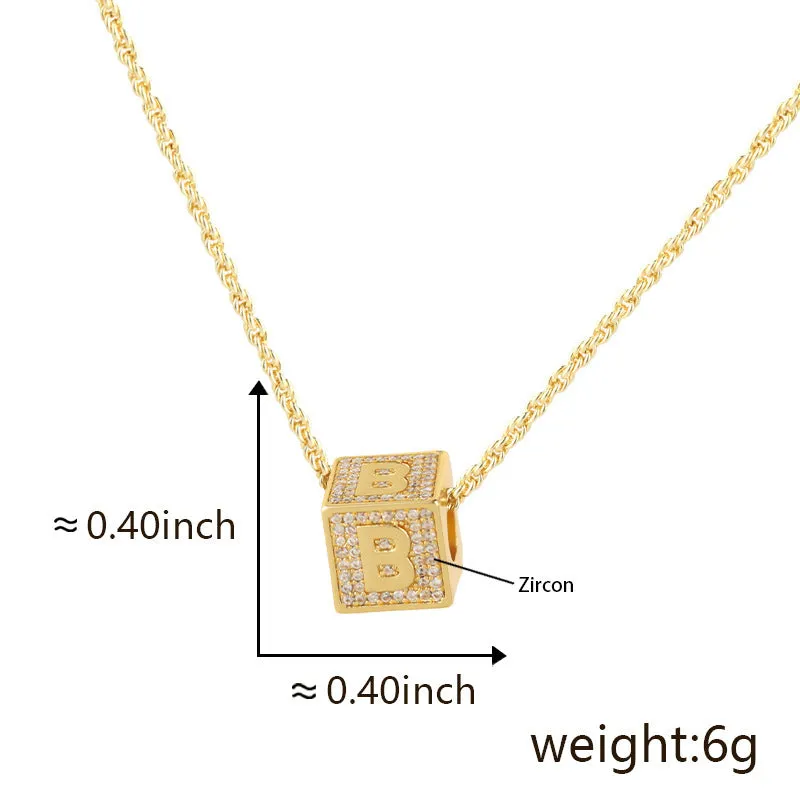 Fashion Jewelry 26 English Letter Necklace Pendant