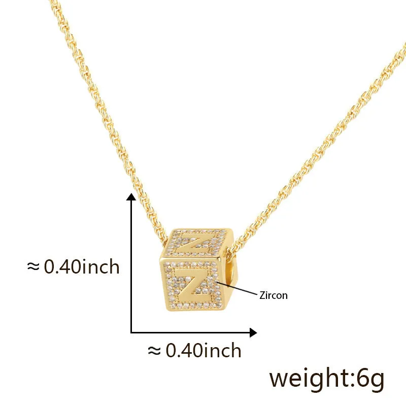 Fashion Jewelry 26 English Letter Necklace Pendant