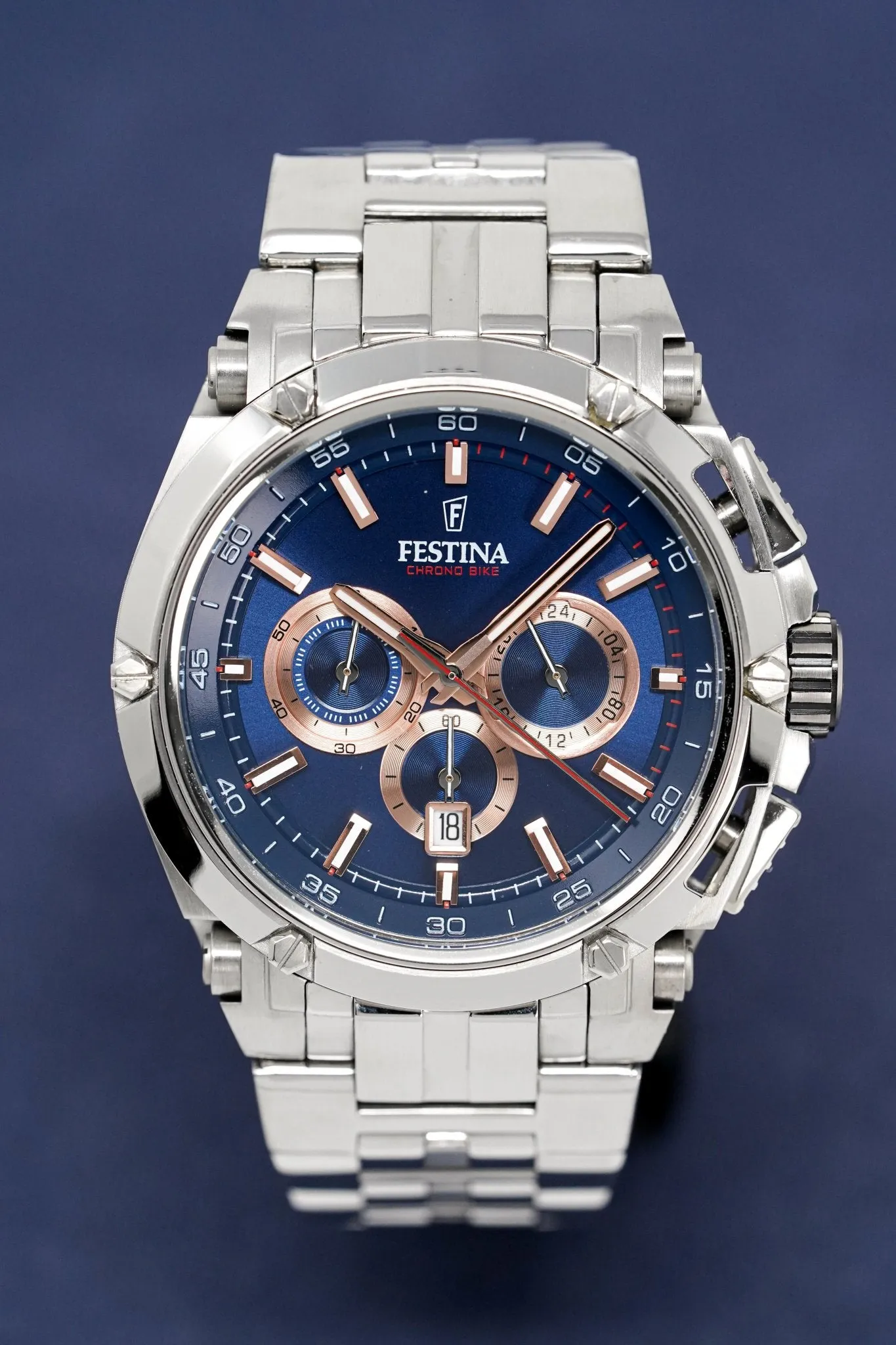 Festina Watch Blue Chrono Bike Stainless Steel F20327-4