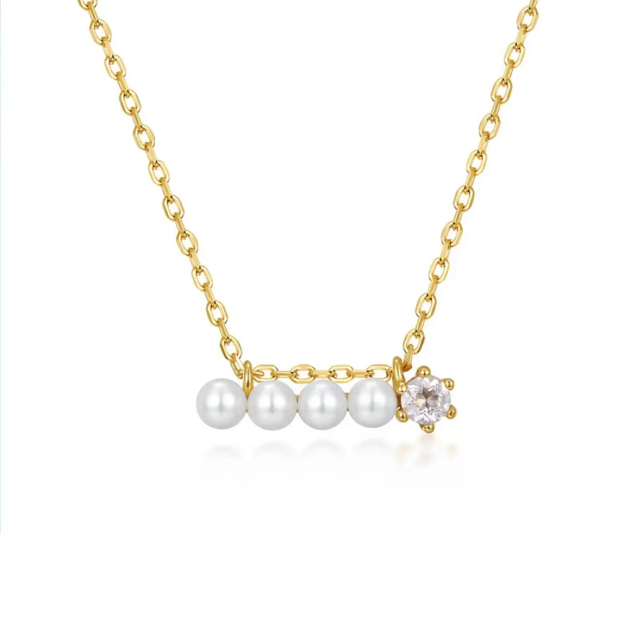 Floating Pearl Pendant Necklace