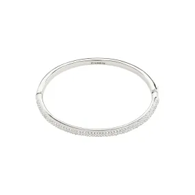 Focus Silver Plated Crystal Bangle