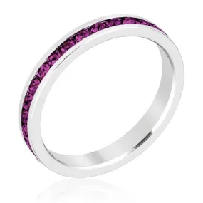 Gail Amethyst Purple Eternity Stackable Wedding Ring | 1ct