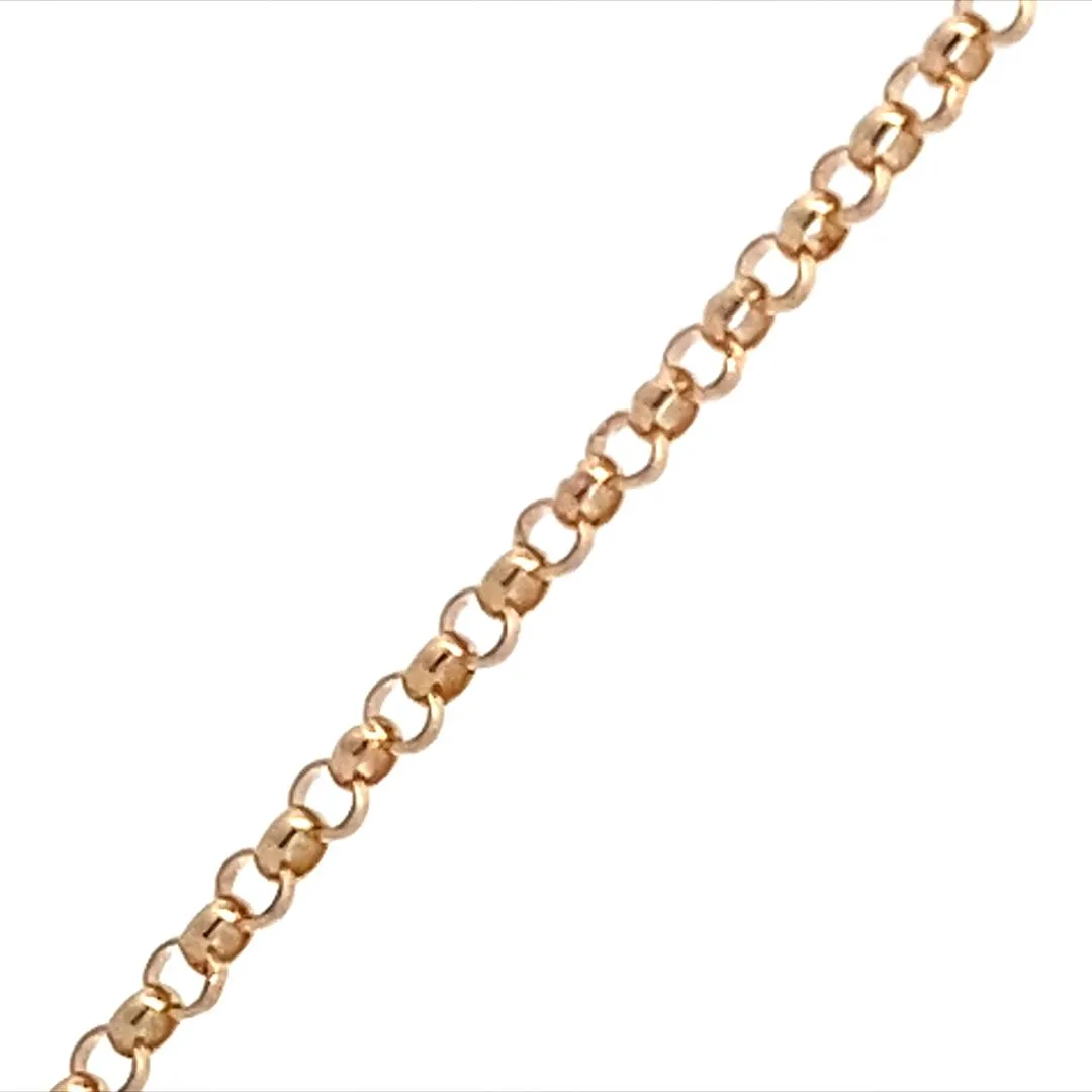 Gold Bracelet Rolo Chain 14 Karat Yellow Gold Encircle Permanent