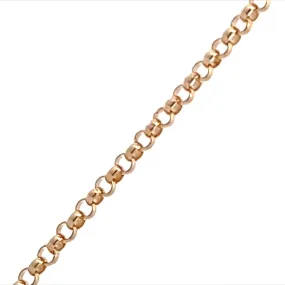 Gold Bracelet Rolo Chain 14 Karat Yellow Gold Encircle Permanent