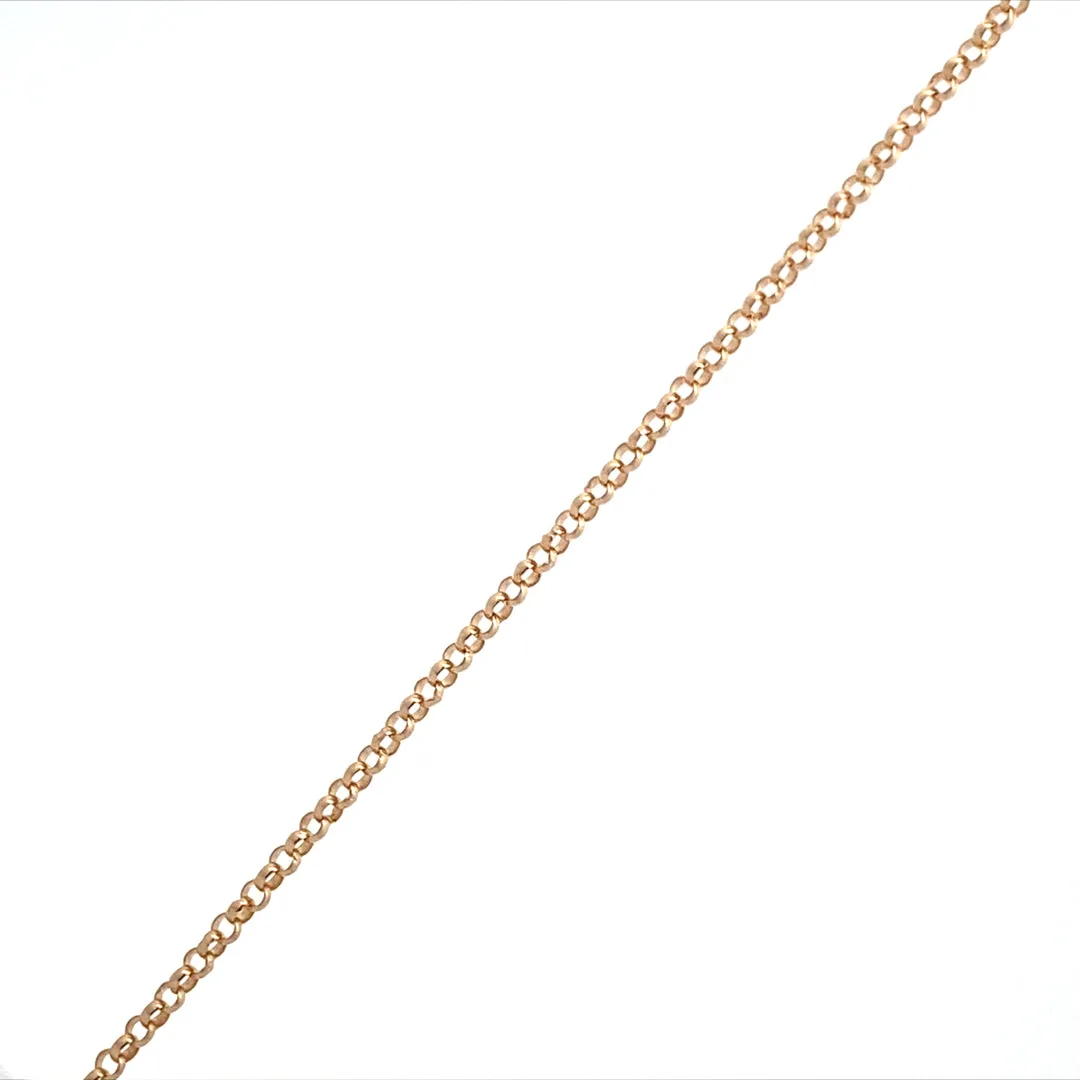 Gold Bracelet Rolo Chain 14 Karat Yellow Gold Encircle Permanent