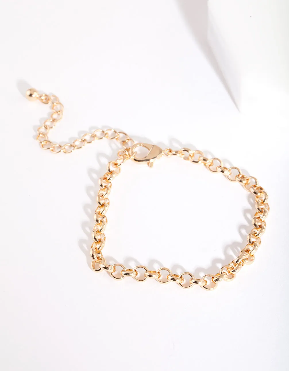 Gold Circle Link Bracelet