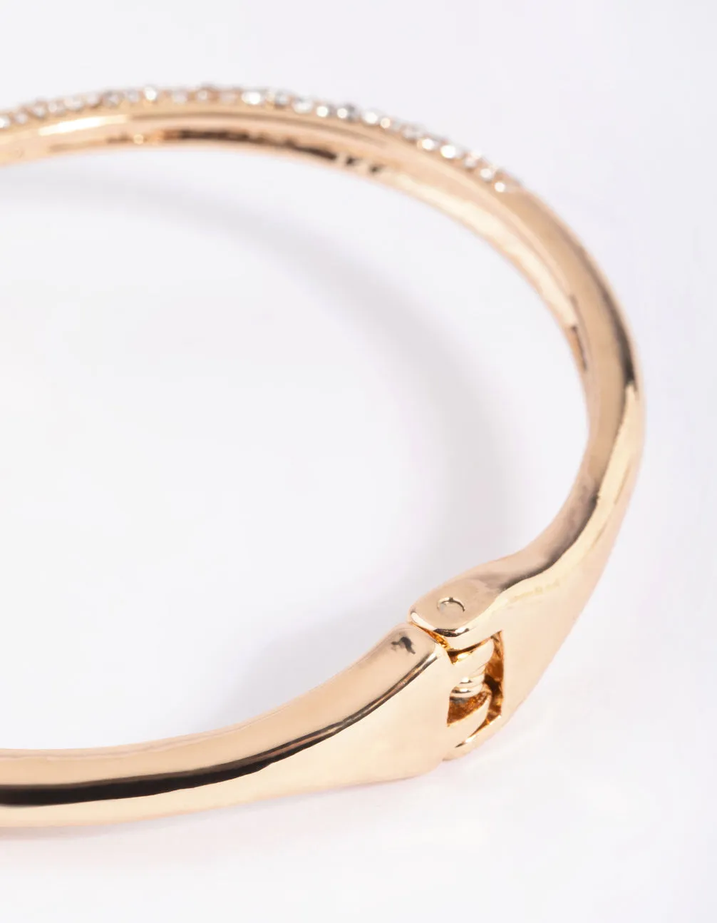 Gold Diamante Snake Hinge Bracelet