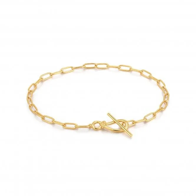 Gold Knot T Bar Chain Bracelet B029-01G