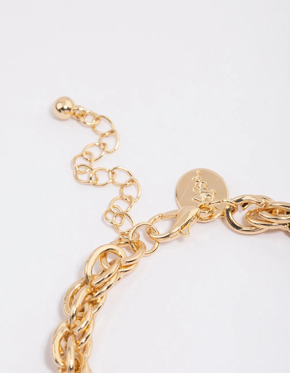 Gold Rope Double Chain Bracelet