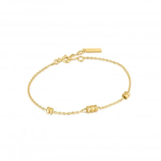 Gold Smooth Twist Chain Bracelet B038-01G