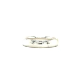 Half Round 4mm Ring with Comfort-Fit in Sterling Silver