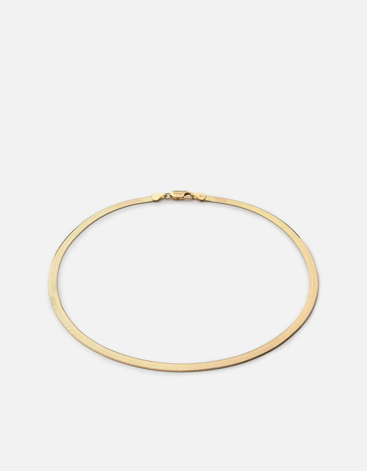 Herringbone Choker, Gold Vermeil