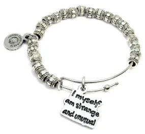 I Myself Am Strange And Unusual Metal Beaded Bracelet