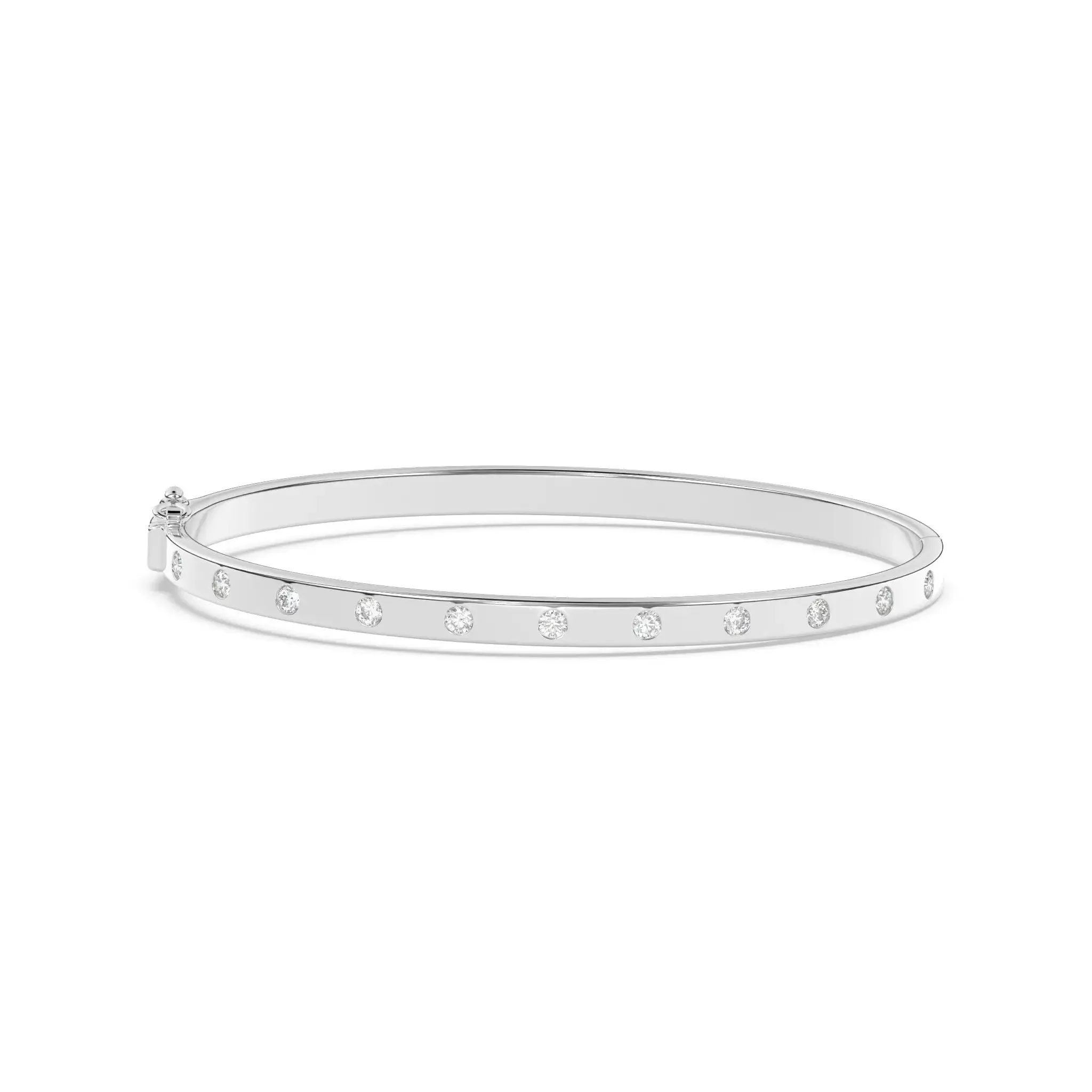 Inset Diamond Bangle