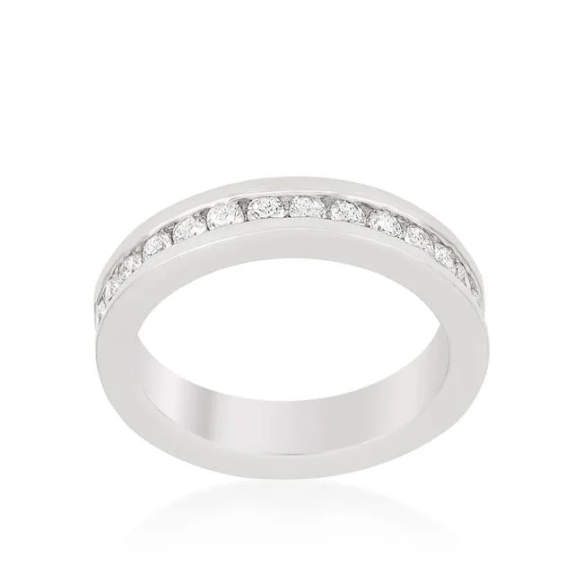 Jacey Round Channel Set Stackable Eternity Ring | 2ct