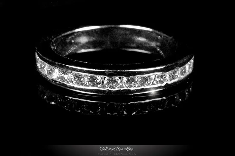 Jacey Round Channel Set Stackable Eternity Ring | 2ct