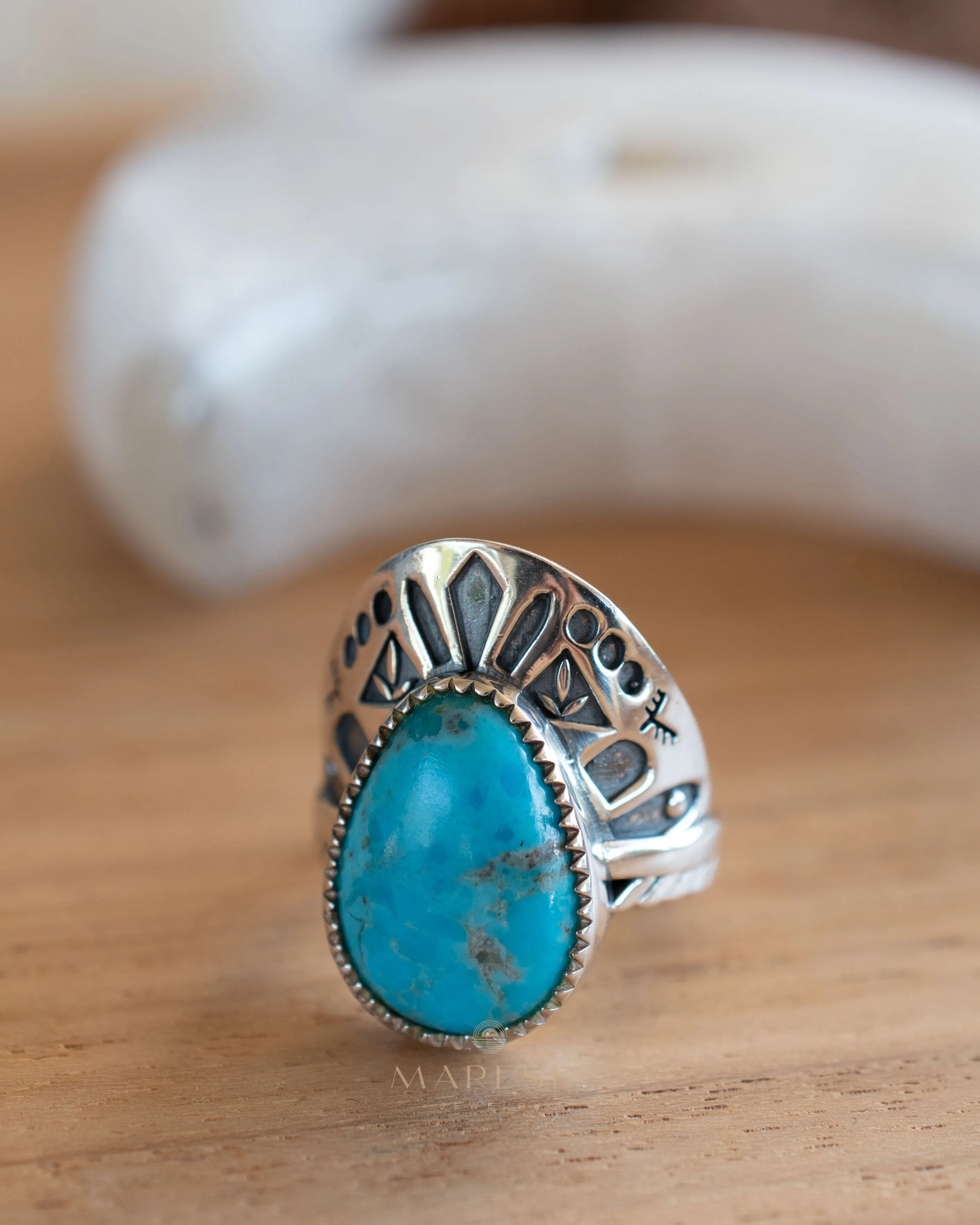 Jand Ring ~ Turquoise ~ Sterling Silver 925 ~ SMR172