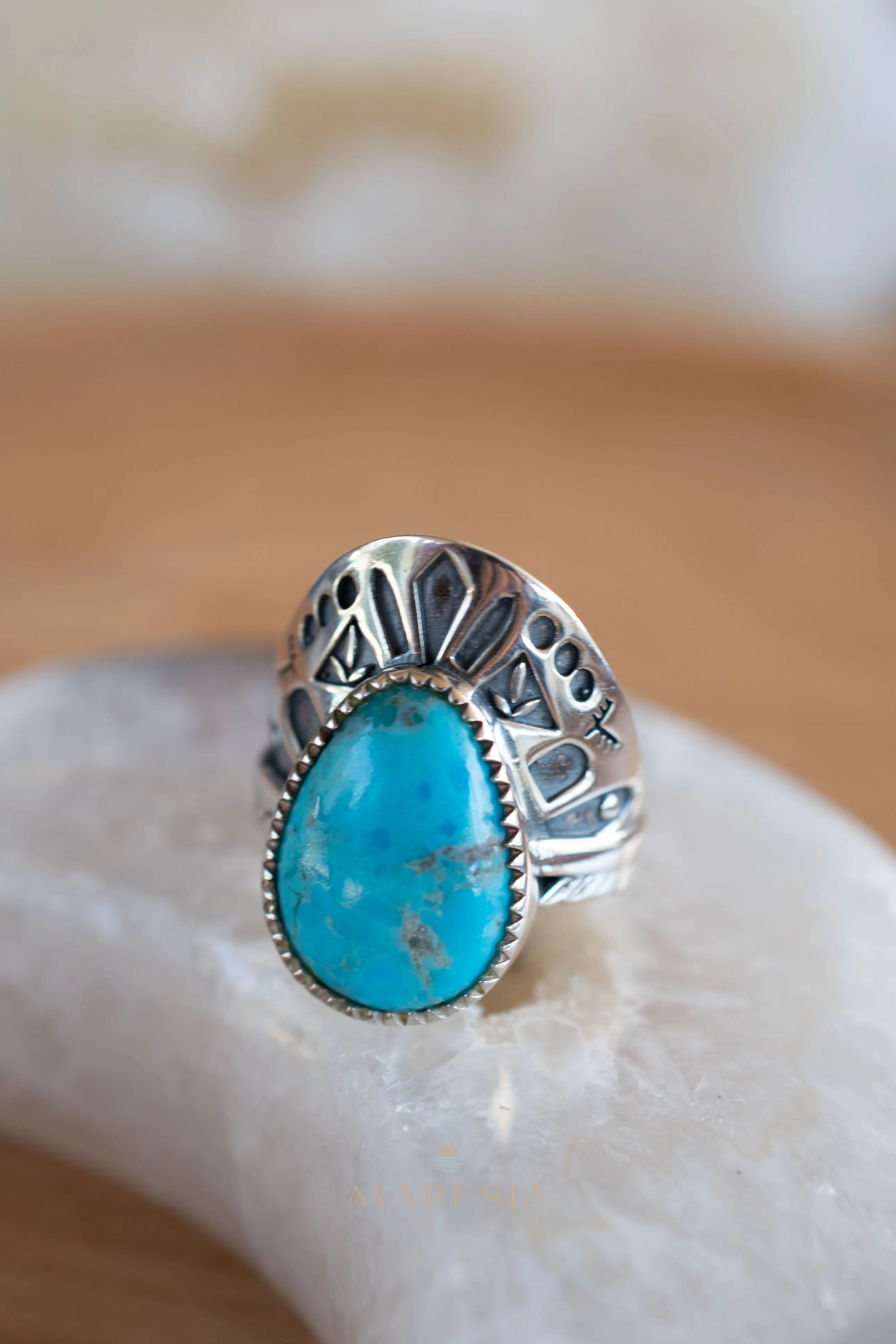 Jand Ring ~ Turquoise ~ Sterling Silver 925 ~ SMR172