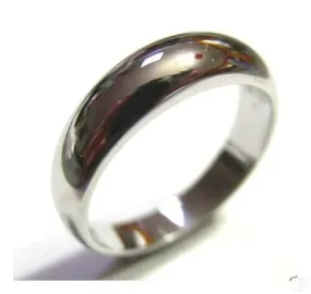 Kaedesigns New Genuine 18ct White Gold Full Solid 6mm Dome Ring