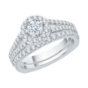 KATARINA 1 1/3 cttw Lab Grown Diamond Bridal Ring Set in 14K Gold