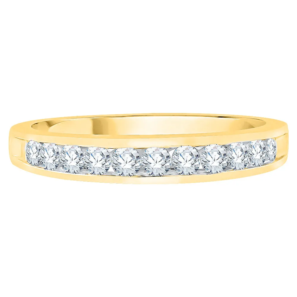 KATARINA Channel Set Diamond Wedding Band (1/4 cttw)