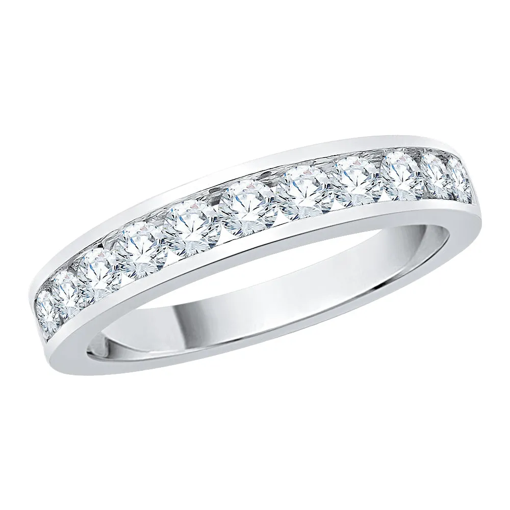 KATARINA Channel Set Diamond Wedding Band (1/4 cttw)