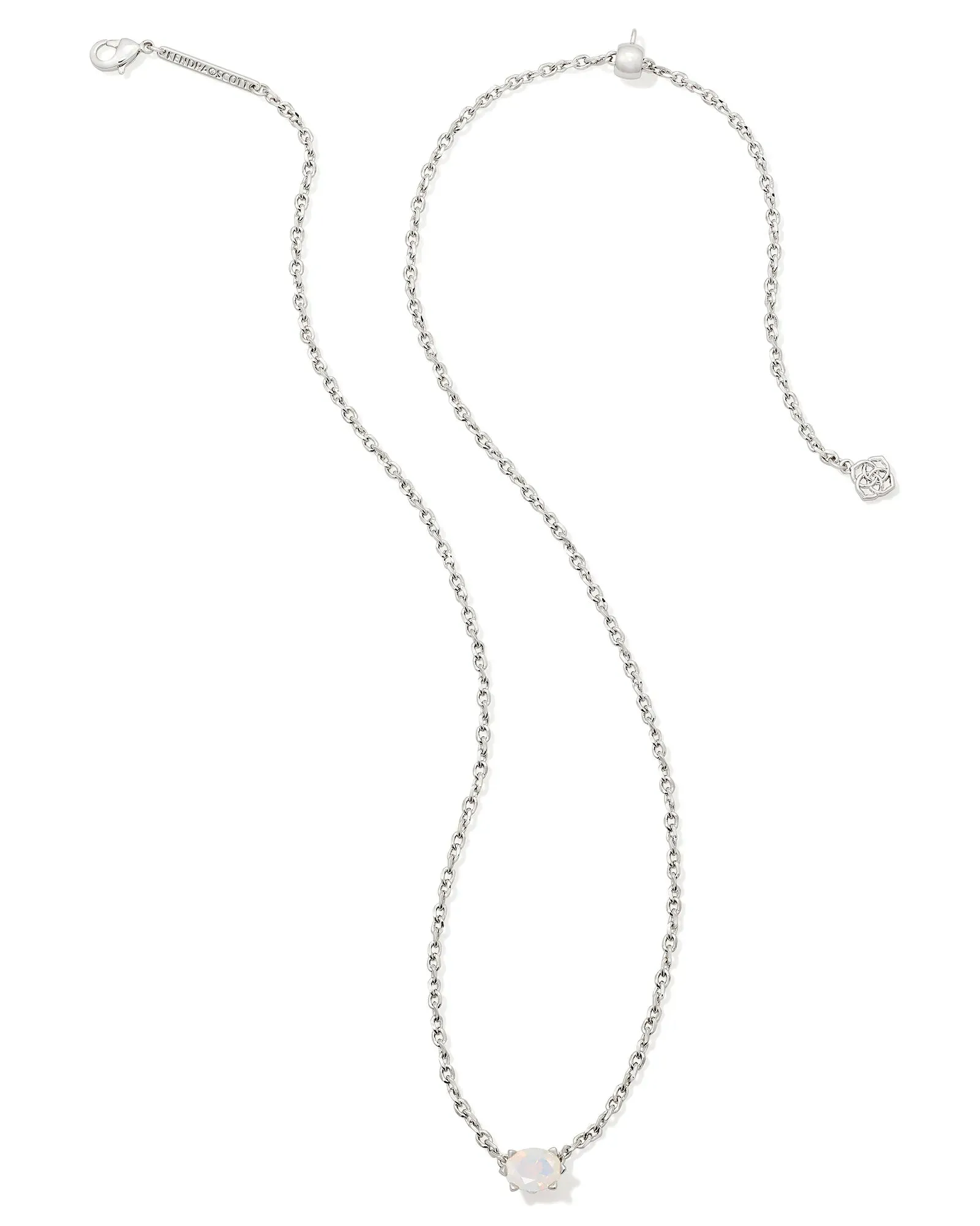 Kendra Scott | Cailin Silver Pendant Necklace in Champagne Opal Crystal