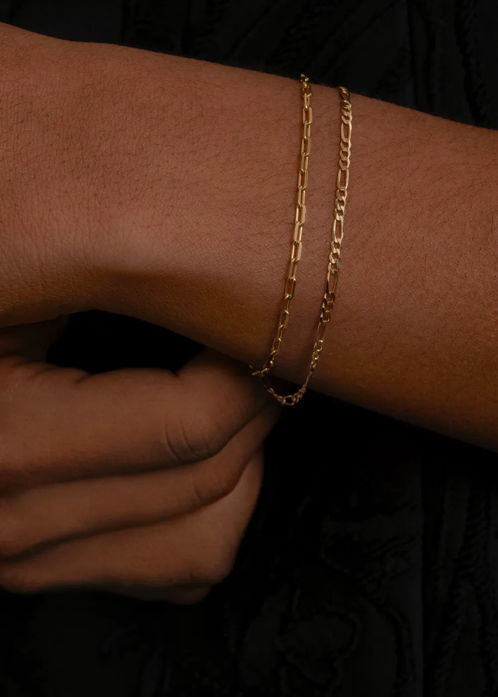 Kyle Figaro & Micro Link Chain Bracelet Stack