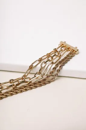 Layered Gold Chain Bracelet