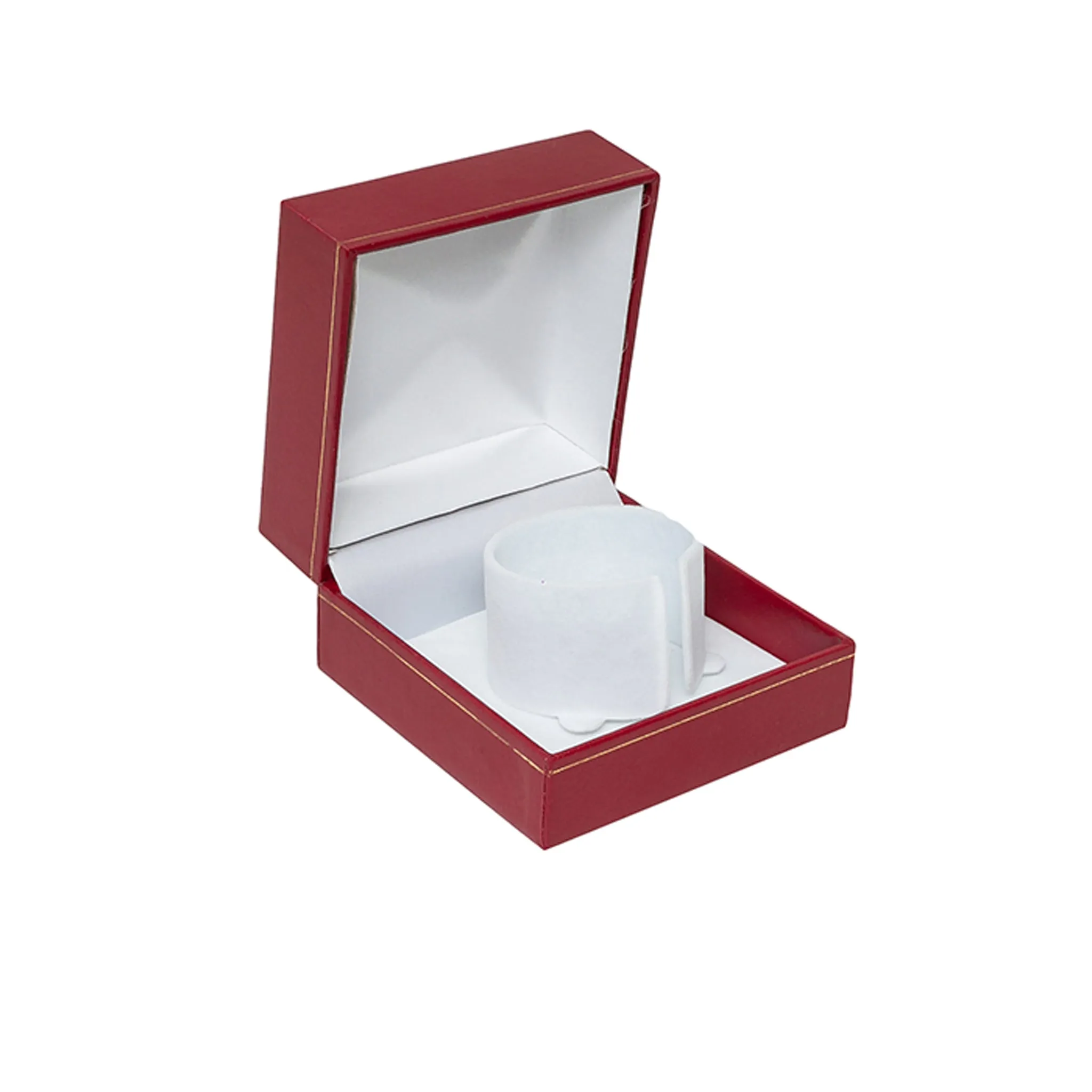 Leatherette Deep Bangle Box Red