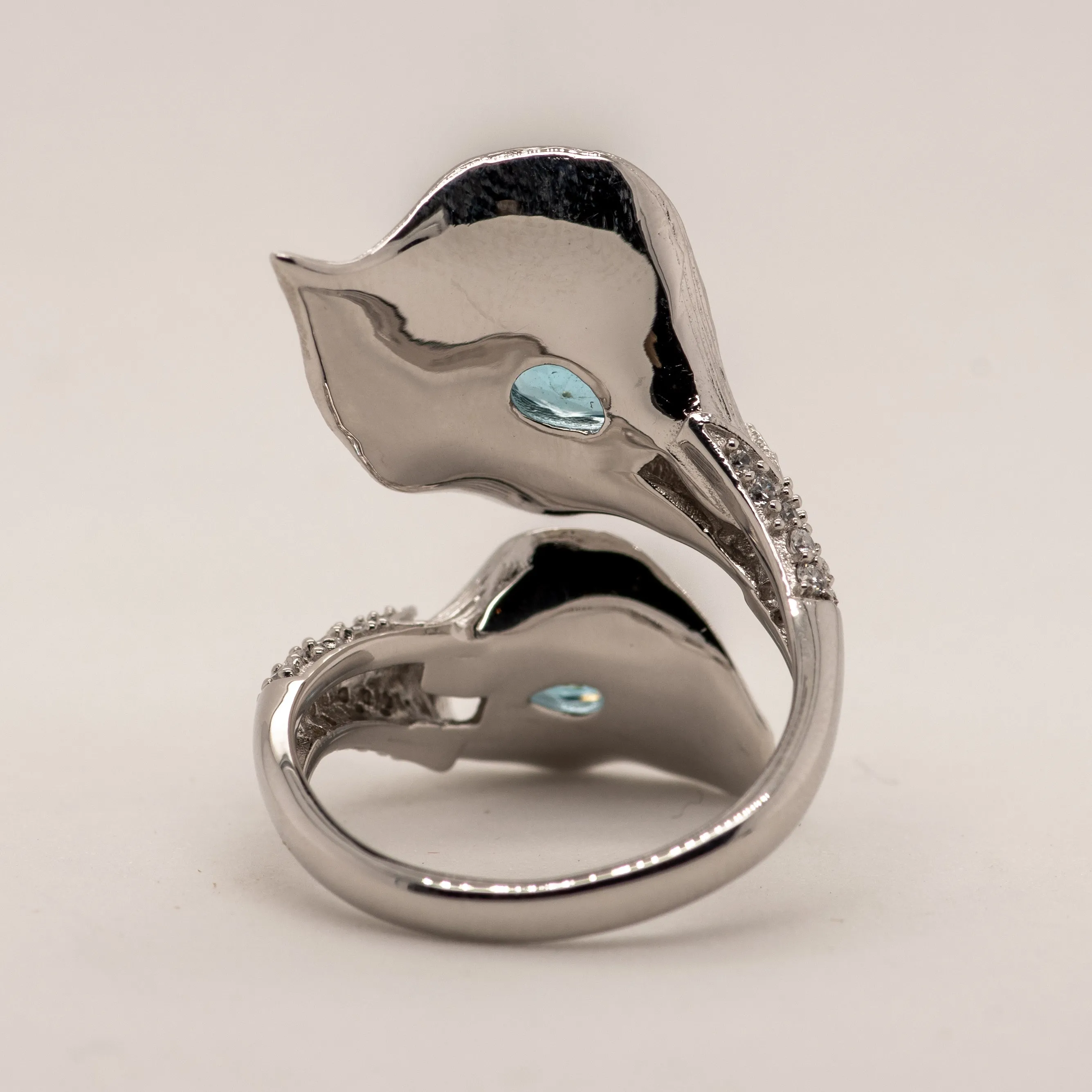 Lily Swiss Blue Topaz Ring in Sterling Silver